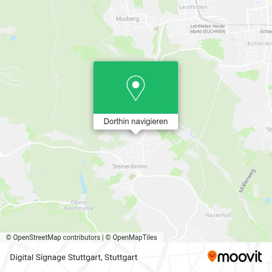 Digital Signage Stuttgart Karte
