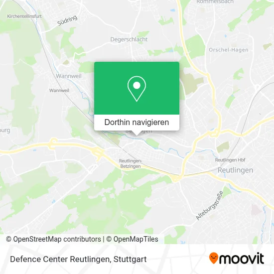 Defence Center Reutlingen Karte