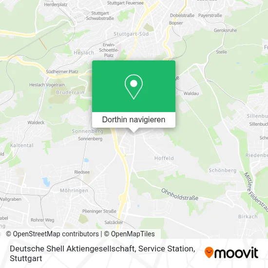 Deutsche Shell Aktiengesellschaft, Service Station Karte