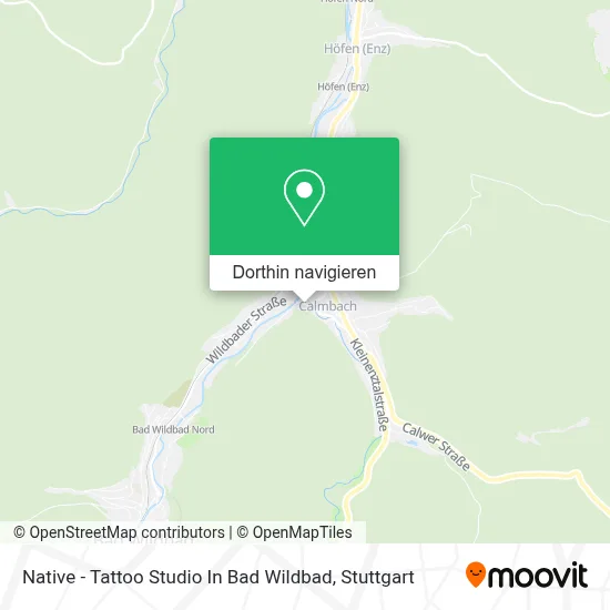 Native - Tattoo Studio In Bad Wildbad Karte