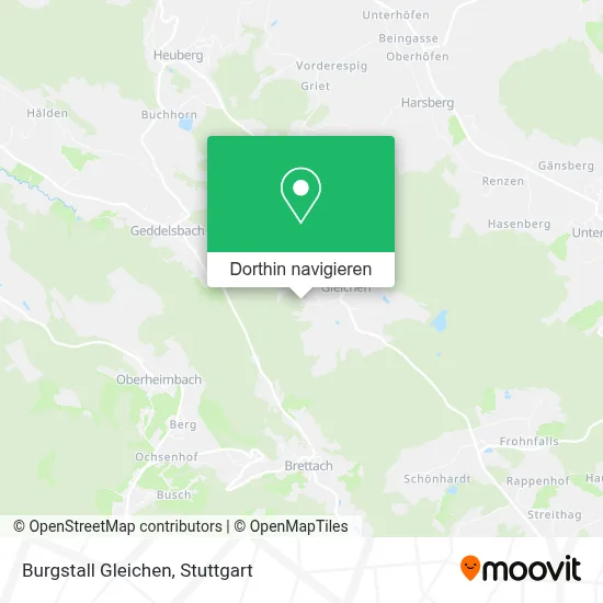 Burgstall Gleichen Karte