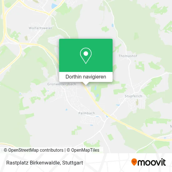 Rastplatz Birkenwaldle Karte