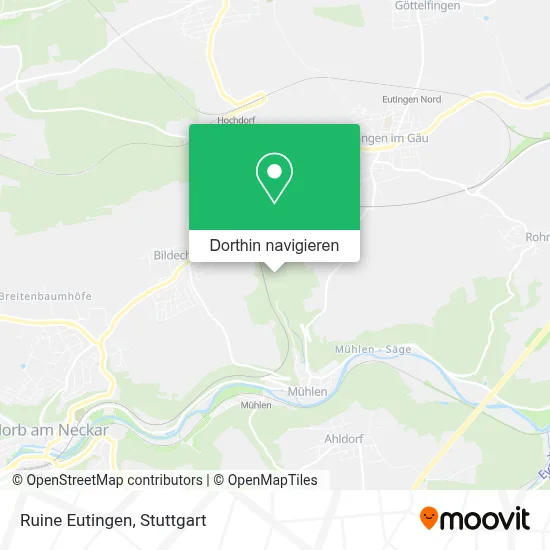 Ruine Eutingen Karte