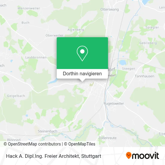 Hack A. Dipl.Ing. Freier Architekt Karte