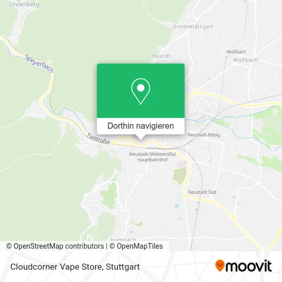 Cloudcorner Vape Store Karte