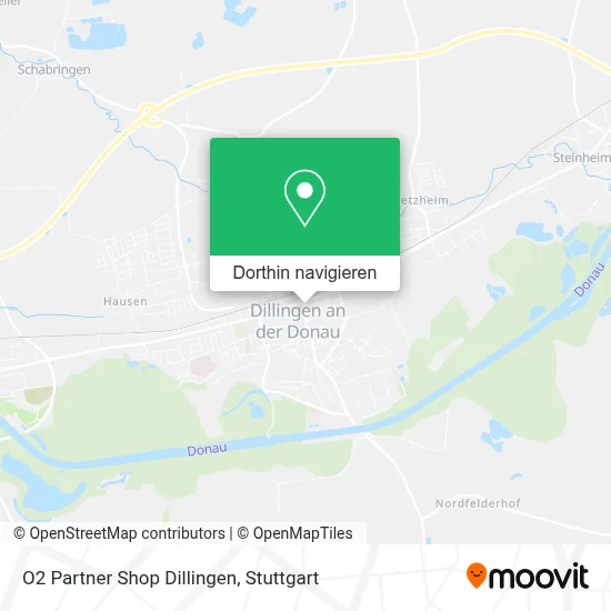 O2 Partner Shop Dillingen Karte