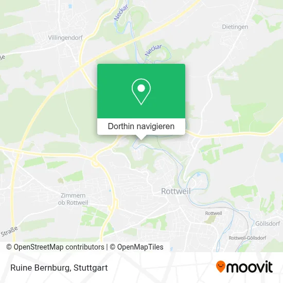 Ruine Bernburg Karte