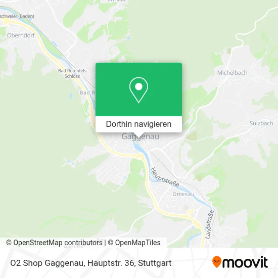 O2 Shop Gaggenau, Hauptstr. 36 Karte