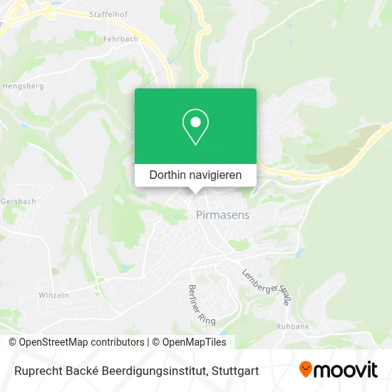 Ruprecht Backé Beerdigungsinstitut Karte
