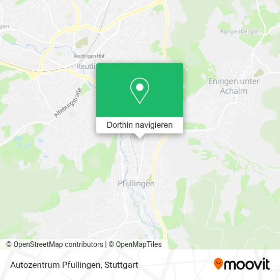 Autozentrum Pfullingen Karte