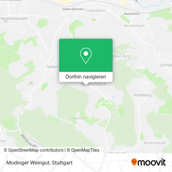 Modinger Weingut Karte