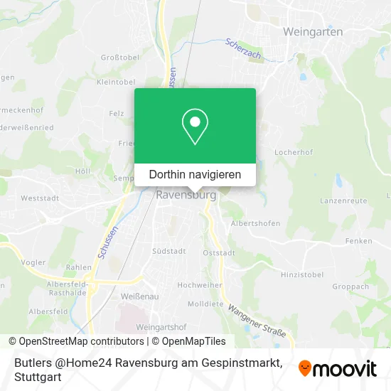 Butlers @Home24 Ravensburg am Gespinstmarkt Karte
