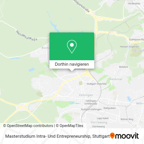 Masterstudium Intra- Und Entrepreneurship Karte