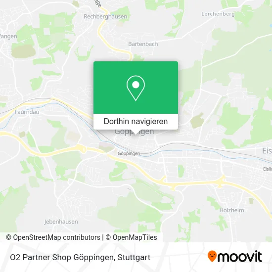 O2 Partner Shop Göppingen Karte