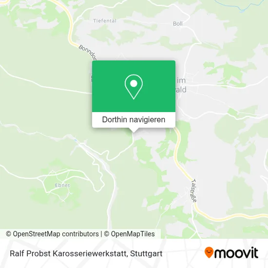Ralf Probst Karosseriewerkstatt Karte
