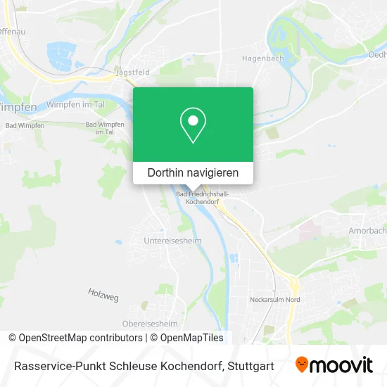Rasservice-Punkt Schleuse Kochendorf Karte