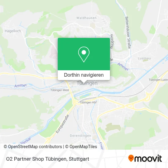 O2 Partner Shop Tübingen Karte