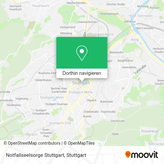 Notfallseelsorge Stuttgart Karte