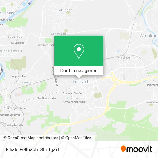 Filiale Fellbach Karte