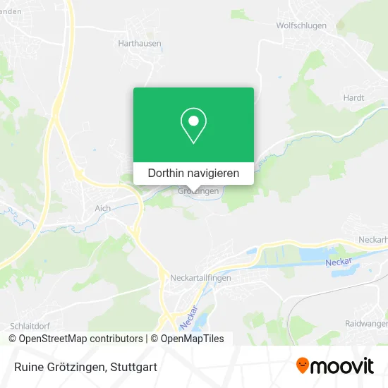 Ruine Grötzingen Karte