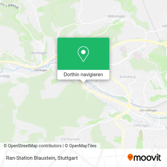 Ran-Station Blaustein Karte