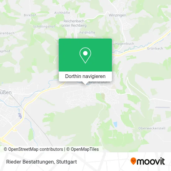 Rieder Bestattungen Karte