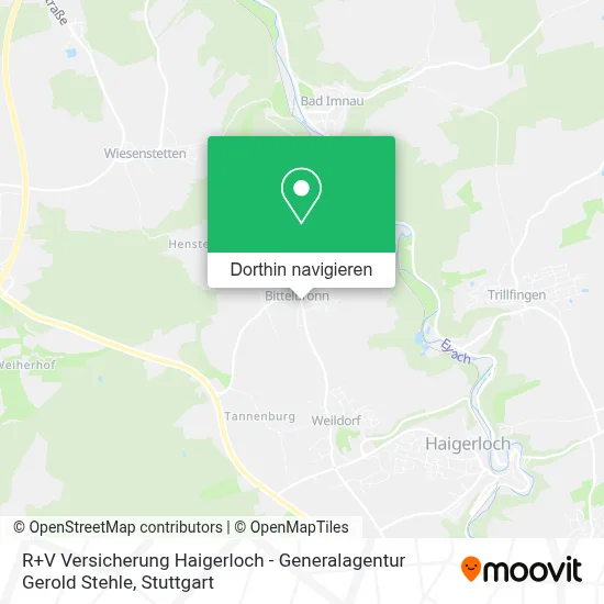 R+V Versicherung Haigerloch - Generalagentur Gerold Stehle Karte