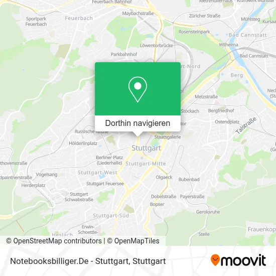 Notebooksbilliger.De - Stuttgart Karte