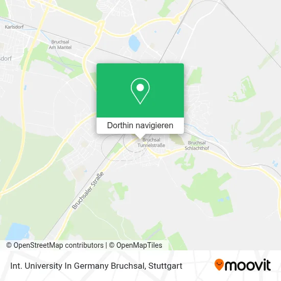 Int. University In Germany Bruchsal Karte