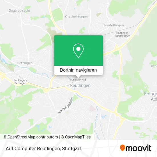 Arlt Computer Reutlingen Karte