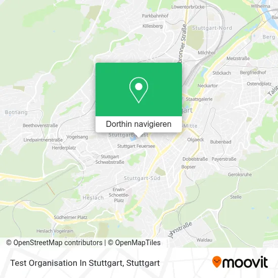 Test Organisation In Stuttgart Karte