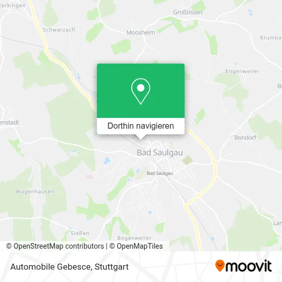 Automobile Gebesce Karte