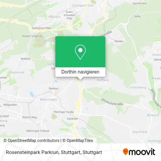 Rosensteinpark Parkrun, Stuttgart Karte