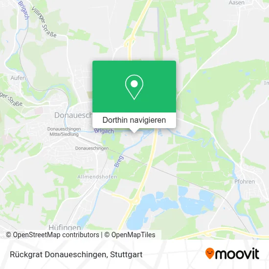 Rückgrat Donaueschingen Karte