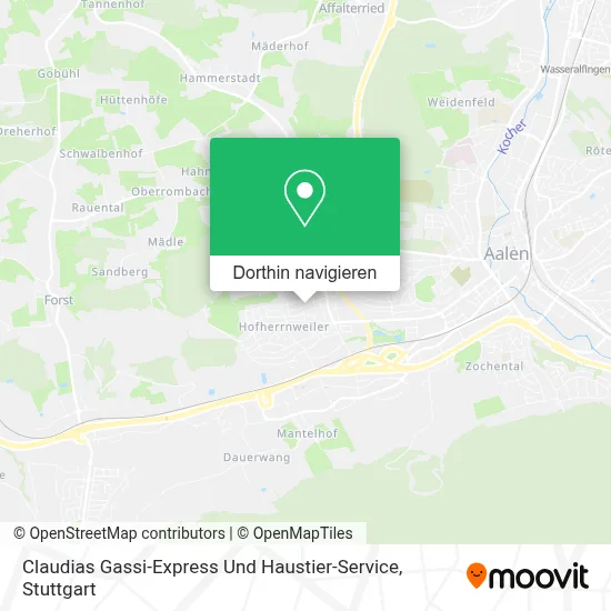 Claudias Gassi-Express Und Haustier-Service Karte