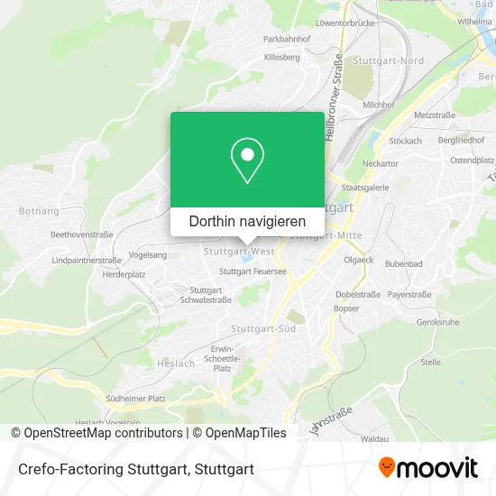 Crefo-Factoring Stuttgart Karte