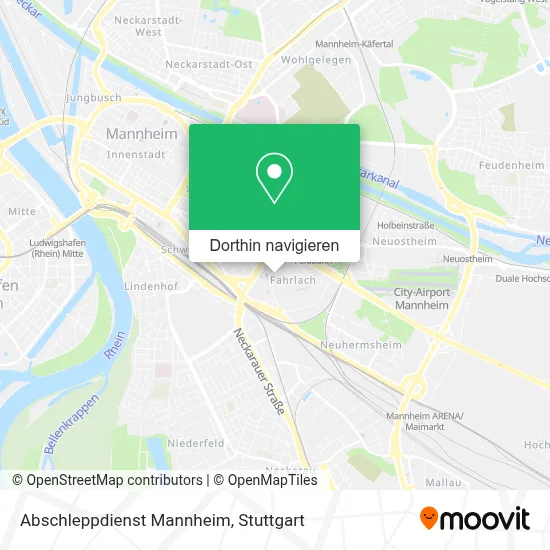 Abschleppdienst Mannheim Karte
