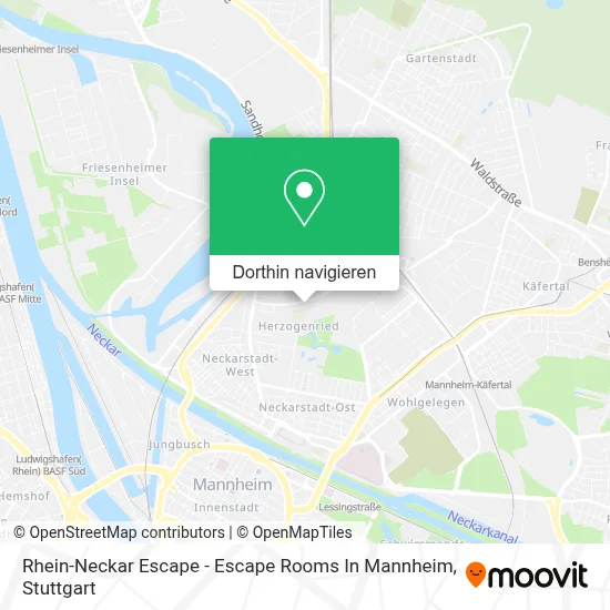 Rhein-Neckar Escape - Escape Rooms In Mannheim Karte