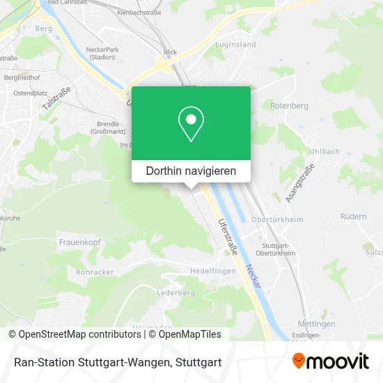 Ran-Station Stuttgart-Wangen Karte