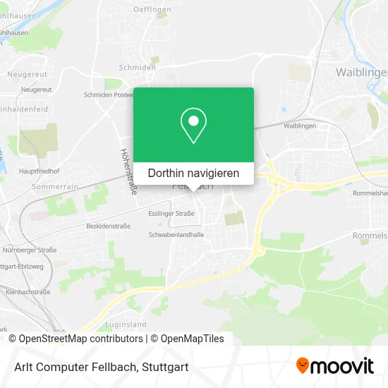 Arlt Computer Fellbach Karte