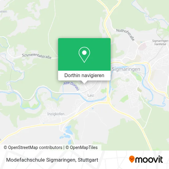 Modefachschule Sigmaringen Karte