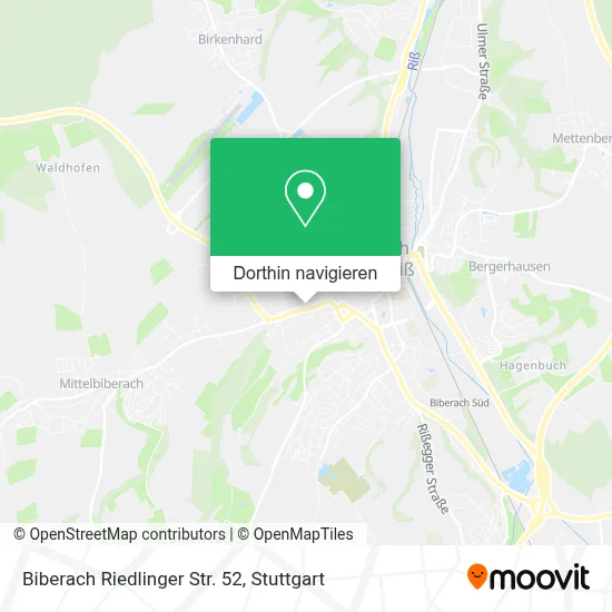 Biberach Riedlinger Str. 52 Karte