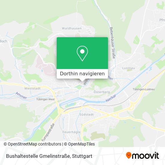Bushaltestelle Gmelinstraße Karte