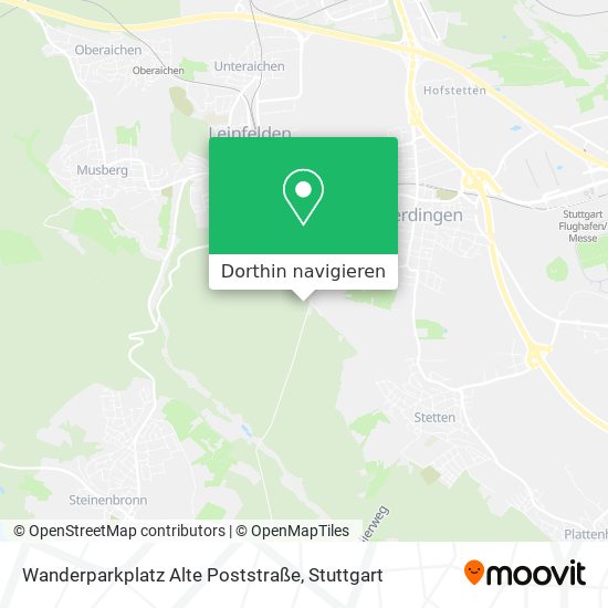 Wanderparkplatz Alte Poststraße Karte