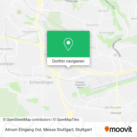 Atrium Eingang Ost, Messe Stuttgart Karte