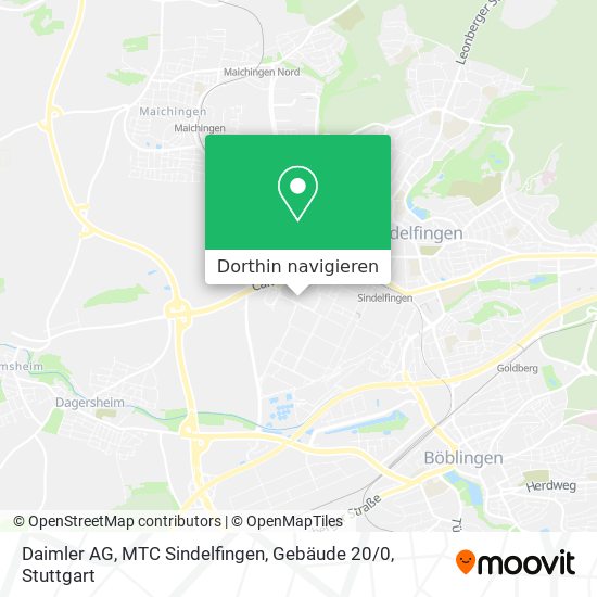 Daimler AG, MTC Sindelfingen, Gebäude 20 / 0 Karte