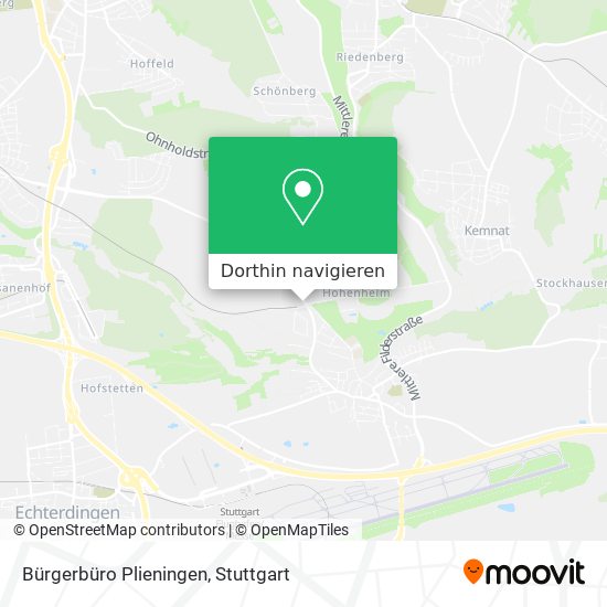 Bürgerbüro Plieningen Karte