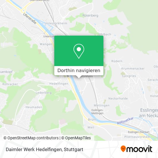 Daimler Werk Hedelfingen Karte