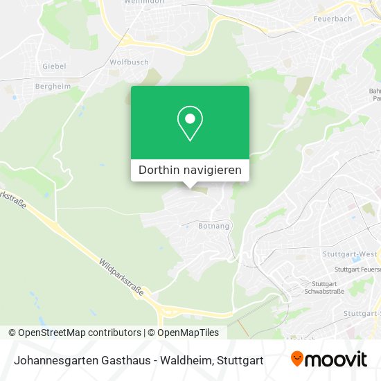 Johannesgarten Gasthaus - Waldheim Karte