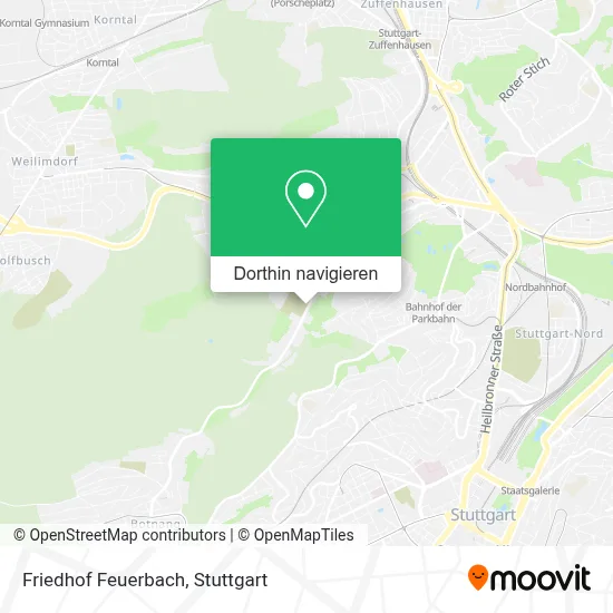 Friedhof Feuerbach Karte